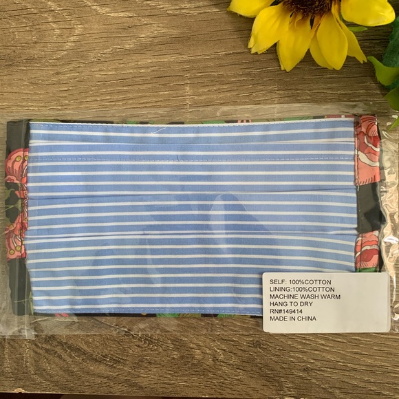 Johnny Was Floral Cotton Face Mask - Picture 4 of 5